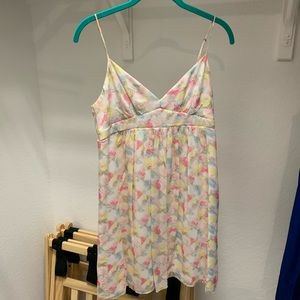 BCBG Maxazria multi color babydoll dress in size S